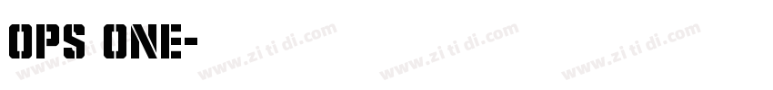 ops one字体转换